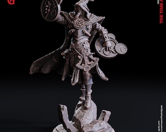 Grimdark Sorcerer Miniatures -  Flesh of Gods | Chronomancer Model | Wizard Figure | Dungeons and Dragons | DnD | Wargaming | The Time Abyss