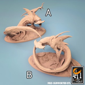 Land Shark Miniatures - Lord of the Print | Mutant Sea Monster Models | Dungeons & Dragons | DnD | Wargaming | Landcrawlers