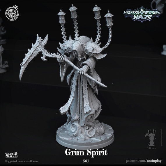 Grim Reaper Miniature - Castnplay | Undead Wraith Lord Executioner
