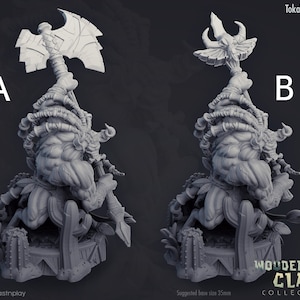 Minotaur Brute Miniature - Castnplay | Beastfolk Warrior Model | Dungeons & Dragons | DnD | Wargaming | Tokala Farcutter