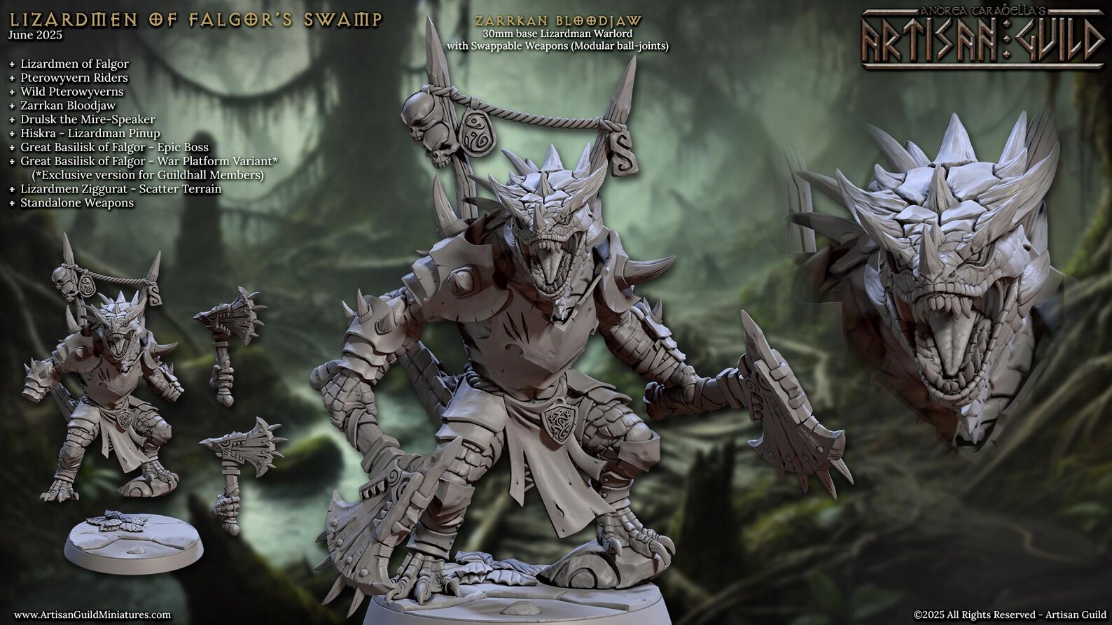 Lizardman Barbarian Miniature Artisan Guild Seraphon Saurus lizardman-barbarian-miniature-artisan-guild-seraphon-saurus
