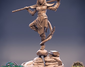 Tiefling Monk Miniature - Daybreak Miniatures | Demon Warrior Model | Infantry | Dungeons and Dragons | DnD | Wargaming | Tabletop