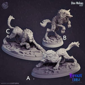 Zombie Wolf Miniatures - Castnplay | Dungeons & Dragons | DnD | Wargaming | Dire Wolves