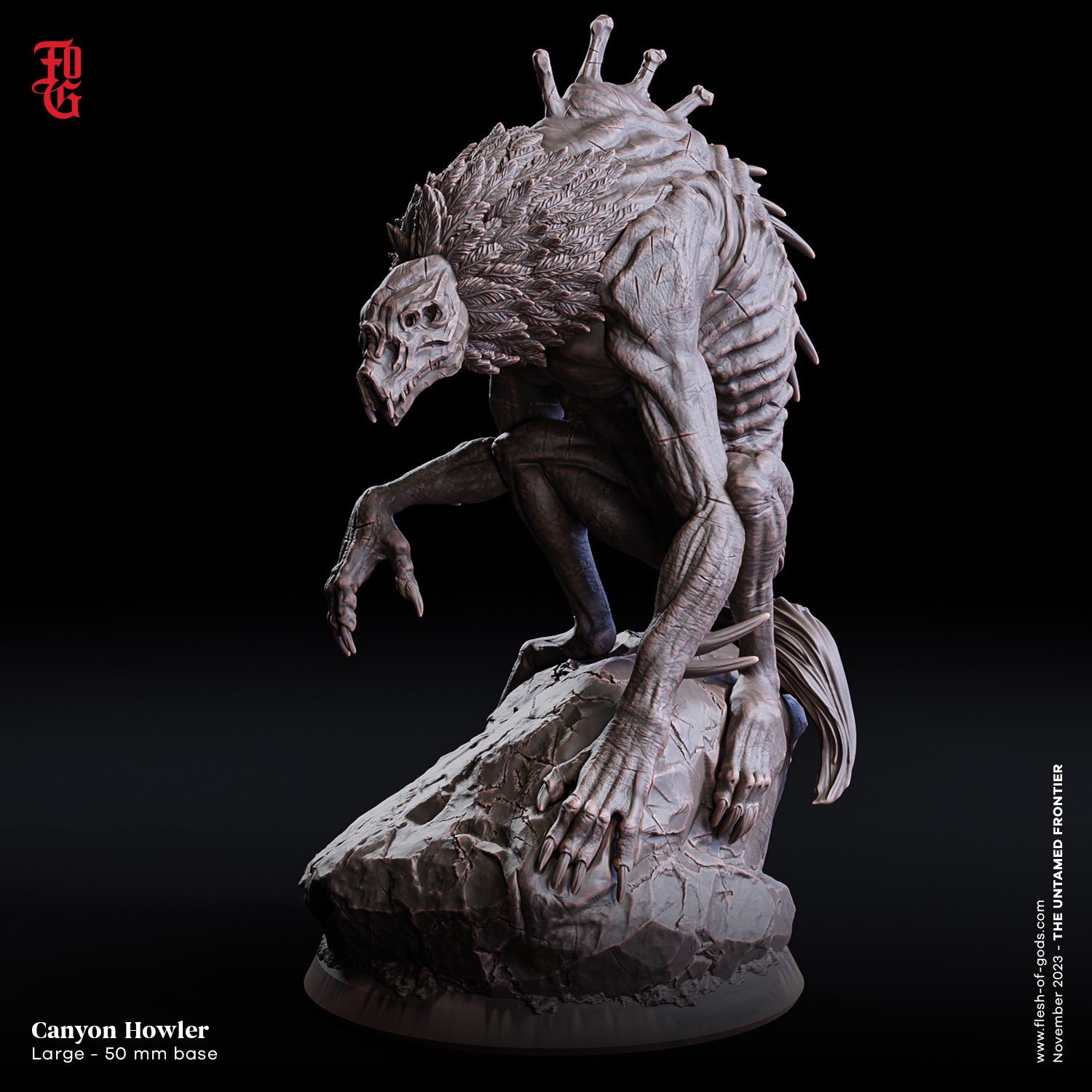 パクパクモンスター レギュラーサイズ image sample Grimdark Werewolf Miniature - Flesh of Gods | Giant Undead Beast