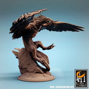 Gryphon Miniature - Lord of the Print | Tzeentch Chaos Beast Model | Giant Eagle Mini | Dungeons and Dragons | DnD | Wargaming | Male Rukh