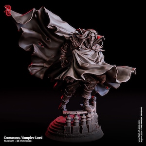 Male Vampire Lord Miniature -  Flesh of Gods | Soulblight Crimson Court Model | Dungeons and Dragons | DnD | Wargaming | Astral Vortex