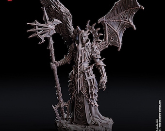 Aasimar Warlock Miniature -  Flesh of Gods | Archdevil Fighter Model | Wargaming | Shadow Conclave | Belthiax