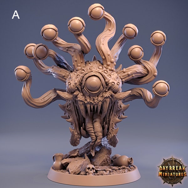 Grimdark Beholder Miniatures -  Daybreak Miniatures | Undead Eye Tyrant Models | Dungeons and Dragons | DnD | Wargaming | Death Kiss