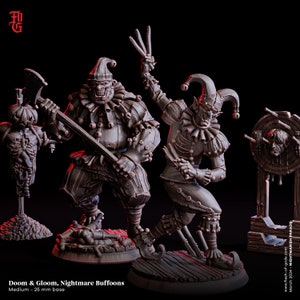 Grimdark Undead Clown Miniature - Flesh of Gods | Soulknife Goblin Rogue Model | Dungeons and Dragons | DnD | Wargaming | Nightmarish Parade