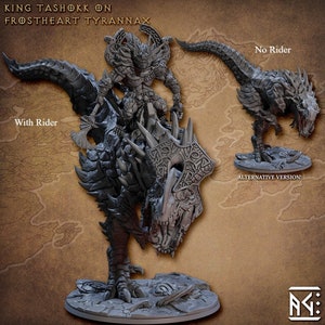Lizardmen Cavalry Miniature - Artisan Guild | Mounted Dinosaur Model | Dungeons and Dragons | DnD | Wargaming | Frostheart Lizardmen