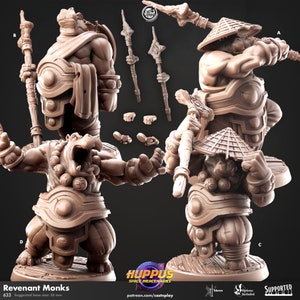 Giff Monk Miniatures - Castnplay | Hippofolk Martial Adept Models | Dungeons & Dragons | DnD | Wargaming | Hippus | Revenant Monks