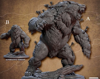 Giant Bear Miniature - Artisan Guild | Viking Beast Model | Dire Bear Monster | Dungeons and Dragons | DnD | Wargaming | Nomad Orr'ugs