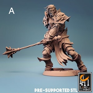 Grave Guard Wight Warrior Miniatures - Lord of the Print | Undead Knight Model | Soulblight Gravelord | Dungeons & Dragons | DnD | Wargaming