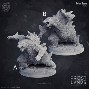 Giant Bear Miniatures - Castnplay | Ice Beast Model | Dungeons & Dragons | DnD | Wargaming | Polar Bear