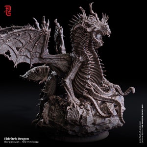 Eldrich Dragon Miniature - Flesh of Gods | Gargantuan Grimdark Horror Model | Dungeons and Dragons | DnD | Wargaming | The Shadow Conclave