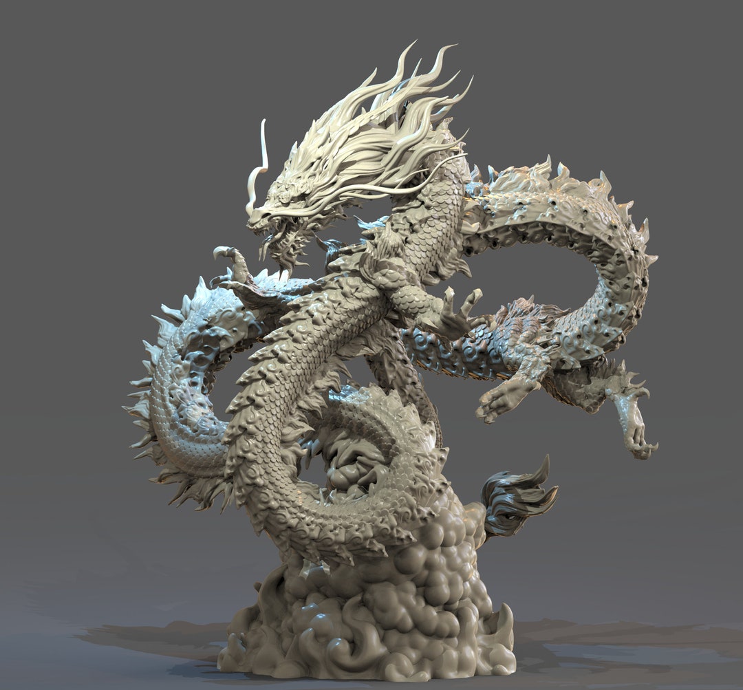 Japanese Dragon Model - Clay Cyanide Miniatures | Lung Dragon