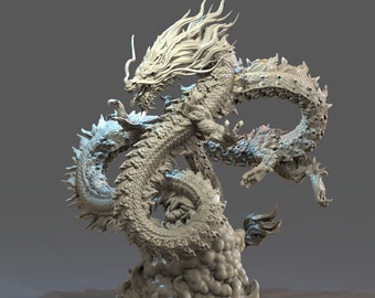 Japanese Dragon Model - Clay Cyanide Miniatures | Lung Dragon