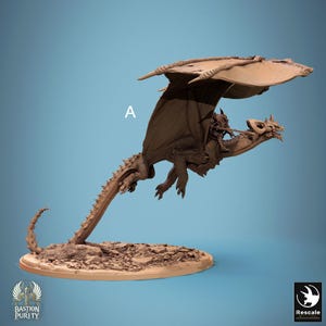 Ancient Gold Dragon Mount Miniatures - Rescale Miniatures | Stormcast Tauralon Figures | Dungeons & Dragons | DnD 5e | Wargaming | Purity