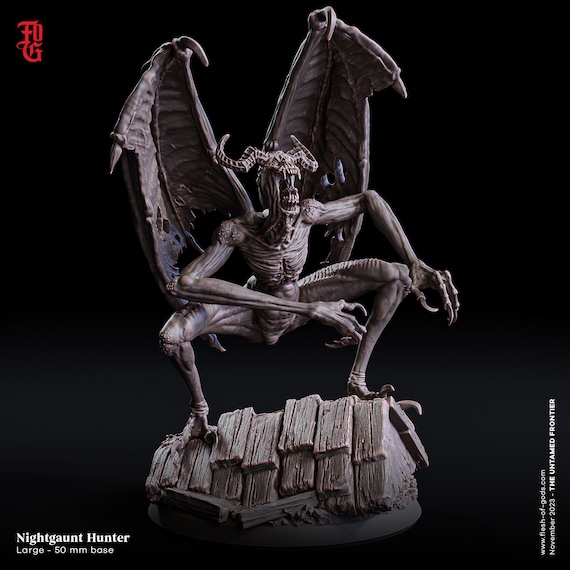 Grimdark Gargoyle Miniature - Flesh of Gods | Infernal Chaos Demon