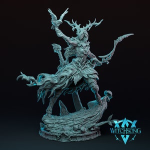 Satyr Druid Miniature -  Witchsong Miniatures | Beastfolk Shaman Model | Forest Guardian | Ranger | Dungeons and Dragons | DnD | Wargaming