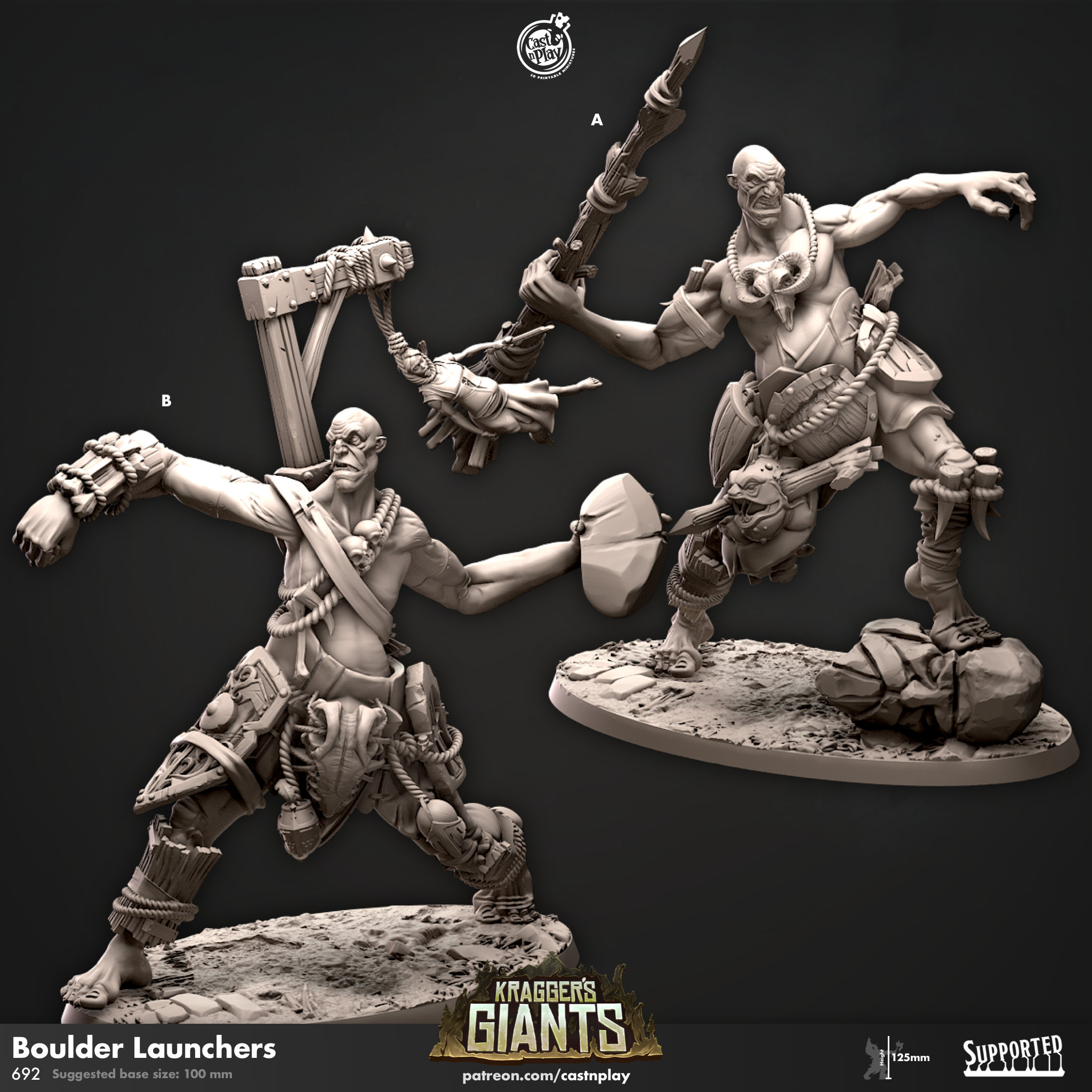 Grimdark Giant Miniatures - Castnplay | Mancrusher Gargant Models