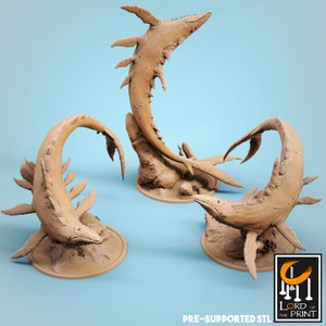 Whale Miniatures - Lord of the Print | Ancient Sea Creature Models | Idoneth Deepkin | Dungeons & Dragons | DnD | Wargaming