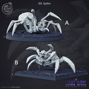 Giant Cave Spider Miniatures - Castnplay | Arachnarok Gloomspite Model | Dungeons & Dragons | DnD | Wargaming | Spiders