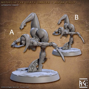 Dark Elf Dancer Rogue Miniature - Artisan Guild | Drow Witch Aelf Model | Dungeons and Dragons | DnD | Wargaming | Blacktongue Assassins