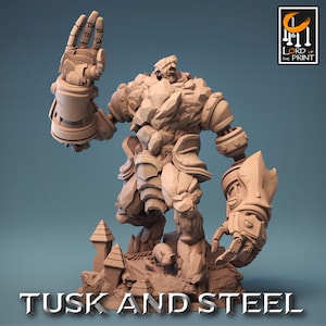 Warforged Giant Miniature - Lord of the Print | Gargantuan Construct Model | Dungeons & Dragons | DnD | Wargaming | Tusk and Steel