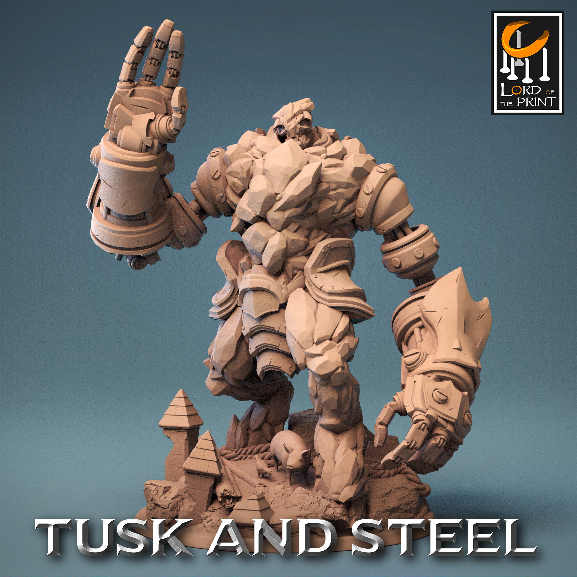 Warforged Giant Miniature - Lord of the Print | Gargantuan