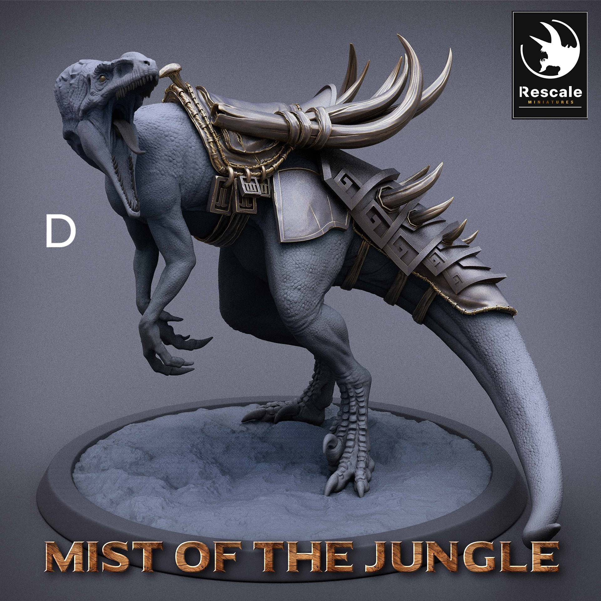 Raptor Dinosaur Mount Miniatures - Rescale Miniatures | Seraphon Saurus ...