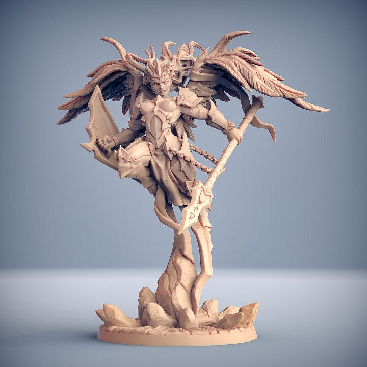Female Celestial Paladin Miniature - Artisan Guild | Fallen Deva War ...