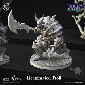 Undead Troll Miniature - Castnplay | Armoured Zombie Model | Dungeons & Dragons | DnD | Wargaming | Hidden Crypt