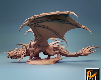  スノードラゴン　Dragon  リトルサイズ Adult Crystal Dragon Miniature - Lord of the Print | Chaos Beast