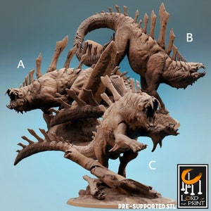 Chaos Spawn Flesh Hound Miniatures - Lord of the Print | Infernal Hell Hound Models | Dungeons and Dragons | DnD | Wargaming | Marauders