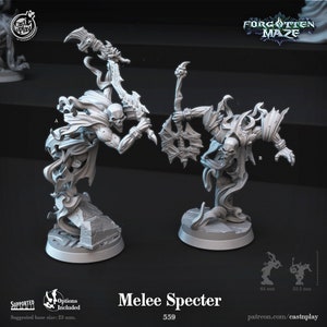 Ghost Warrior Miniatures - Castnplay | Undead Cairn Wraith Models | Dungeons & Dragons | DnD | Wargaming | Forgotten Maze