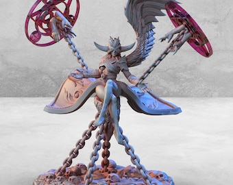 Fallen Aasimar Warlock Miniature - Clay Cyanide Miniatures | Winged Daemon of Tzeetch Model | Dungeons & Dragons | DnD | Wargaming | Azbeel