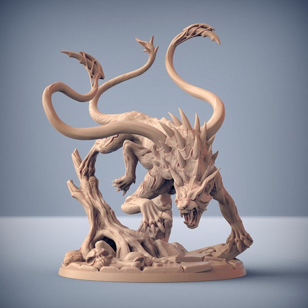 Displacer Beast & Gnoll Miniature - Artisan Guild | Chaos Beast Model | DnD | Wargaming | Dungeons and Dragons