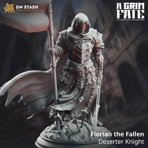 Male Warforged Fighter Miniature - DM Stash | Undead Knight Captain Model | Wargaming | Grim Fate
