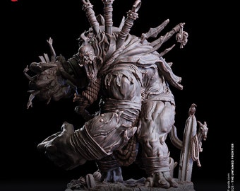 Grimdark Flesh Golem Miniature -  Flesh of Gods | Undead Fire Giant Model | Dungeons and Dragons | DnD | Wargaming | Untamed Frontier