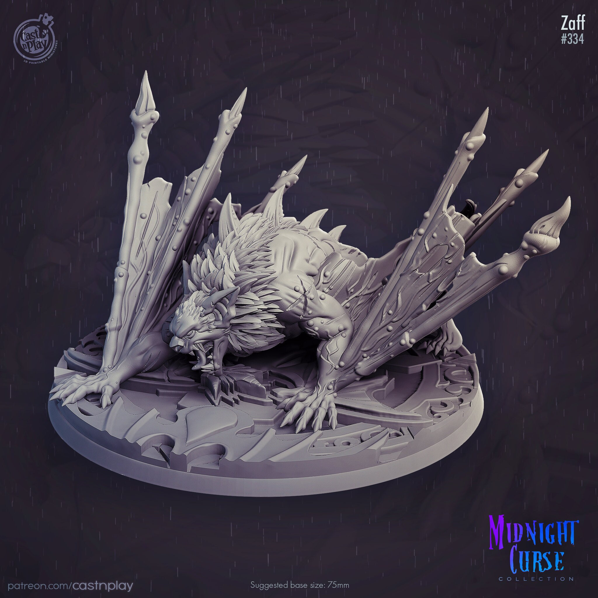 Werebat Miniature - Castnplay | Vampire Bat Model | Wargaming