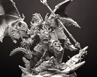 Daemon Prince Miniature - Castnplay | Greater Demon of Khorne Model | Dungeons & Dragons | DnD | Wargaming | Thulugar Demonic Prince