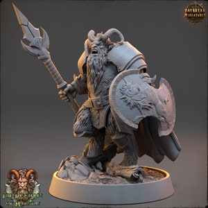 Satyr Paladin Miniature -  Daybreak Miniatures | Male Faun Champion Model | Dungeons and Dragons | DnD | Wargaming | Disciples of Marsyas