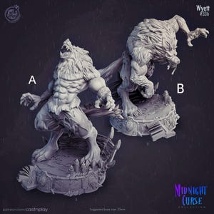 Werewolf Miniatures - Castnplay | Lycan Horror Model | Dungeons & Dragons | DnD | Wargaming | Wyatt the Werewolf