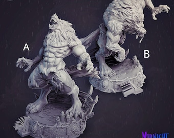 Werewolf Miniatures - Castnplay | Lycan Horror Model | Dungeons & Dragons | DnD | Wargaming | Wyatt the Werewolf
