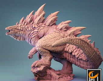 3D Printable Kaiju lezard king by Rescale Miniatures