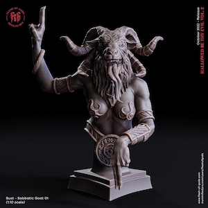 Satanic Goat Bust -  Flesh of Gods | Baphomet Display Model | Dungeons and Dragons | DnD | Wargaming | Hollowed be thy Evil