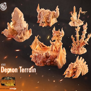 Hell-Themed Scatter - Castnplay | Props | Terrain | Dungeons & Dragons | DnD | Wargaming | Demon Terrain