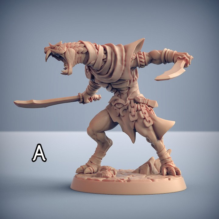 Yuan-Ti Infantry Miniatures - Artisan Guild | Snakefolk Halfblood Models | Serpent Warrior | Dungeons and Dragons | DnD | Wargaming