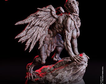 Undead Androsphinx Miniature - Flesh of Gods | Giant Zombie Harpy